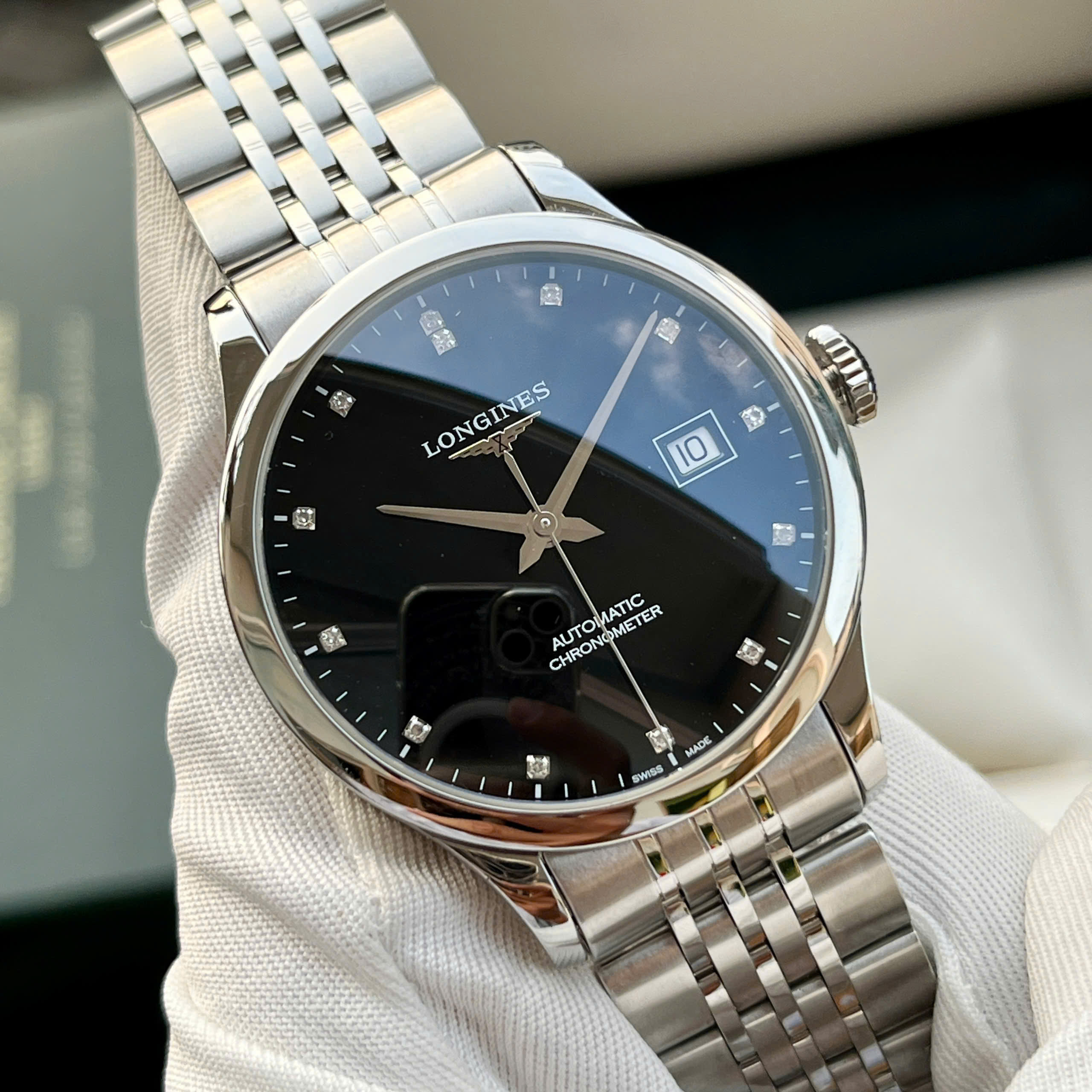 Đồng hồ Longines Record L2.820.4.57.6 QSD 1