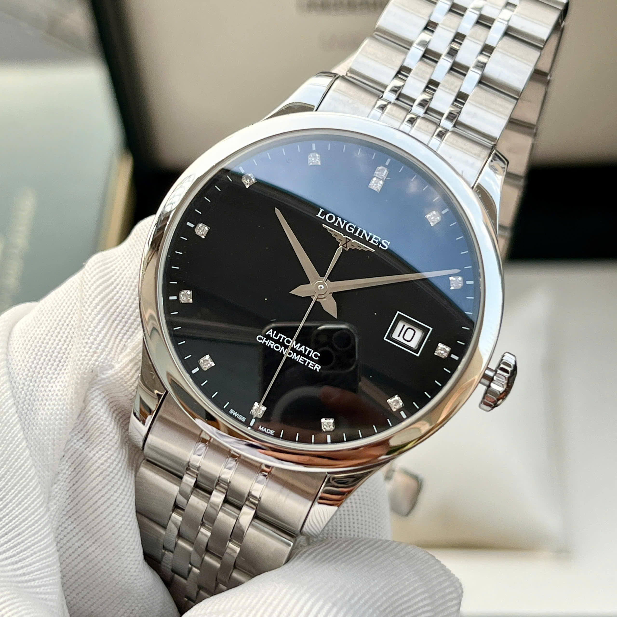 Đồng hồ Longines Record L2.820.4.57.6 QSD 2