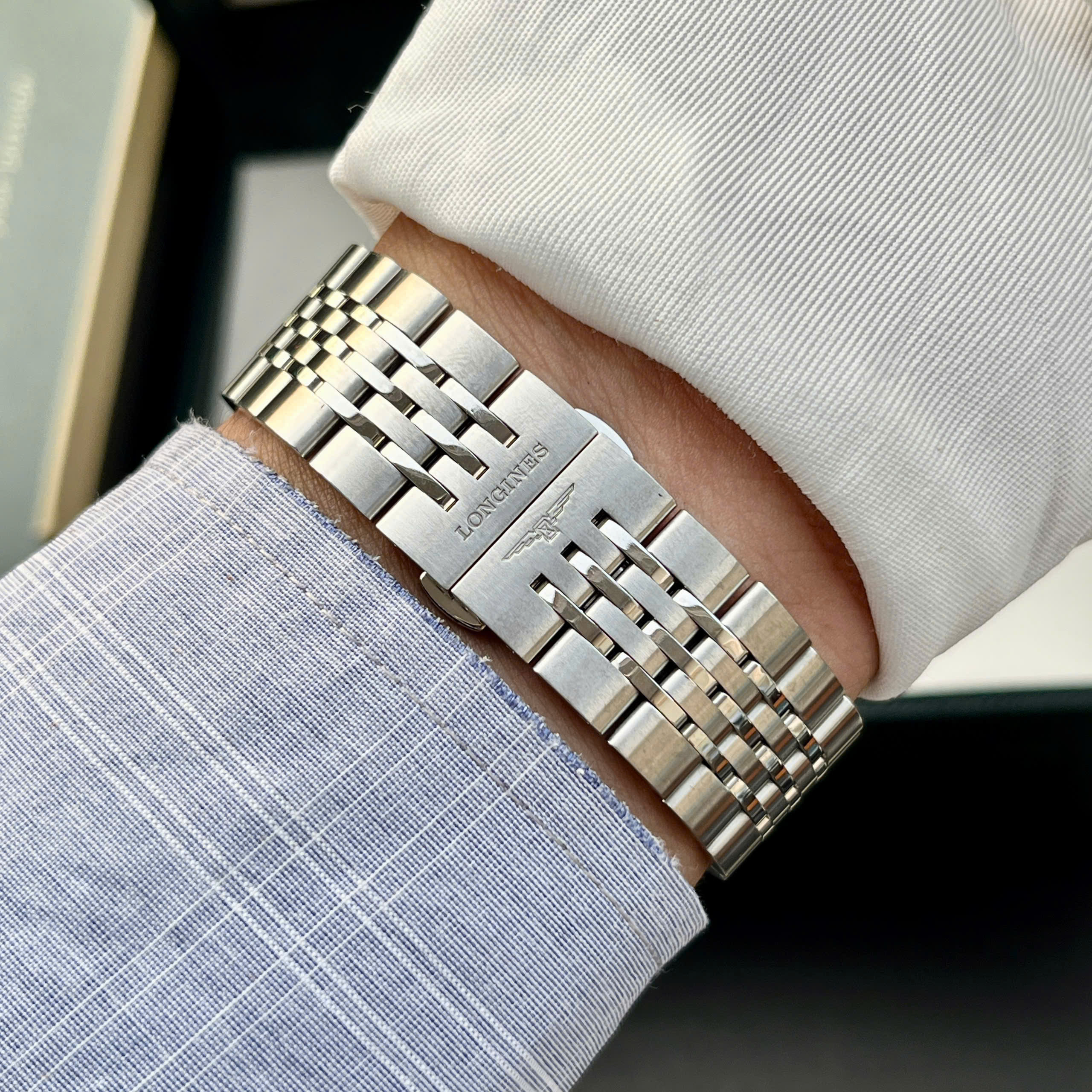 Đồng hồ Longines Record L2.820.4.57.6 QSD 5