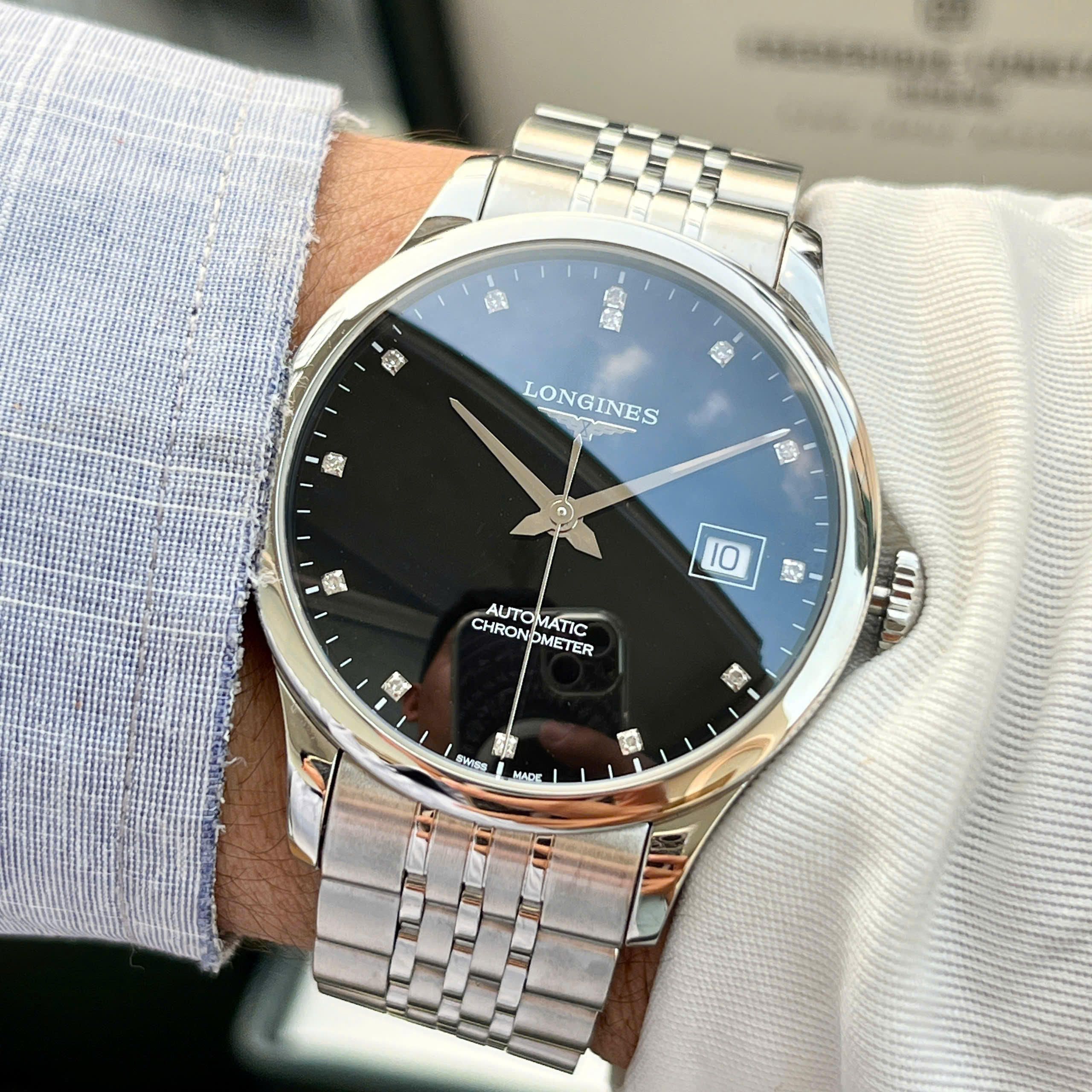Đồng hồ Longines Record L2.820.4.57.6 QSD 6