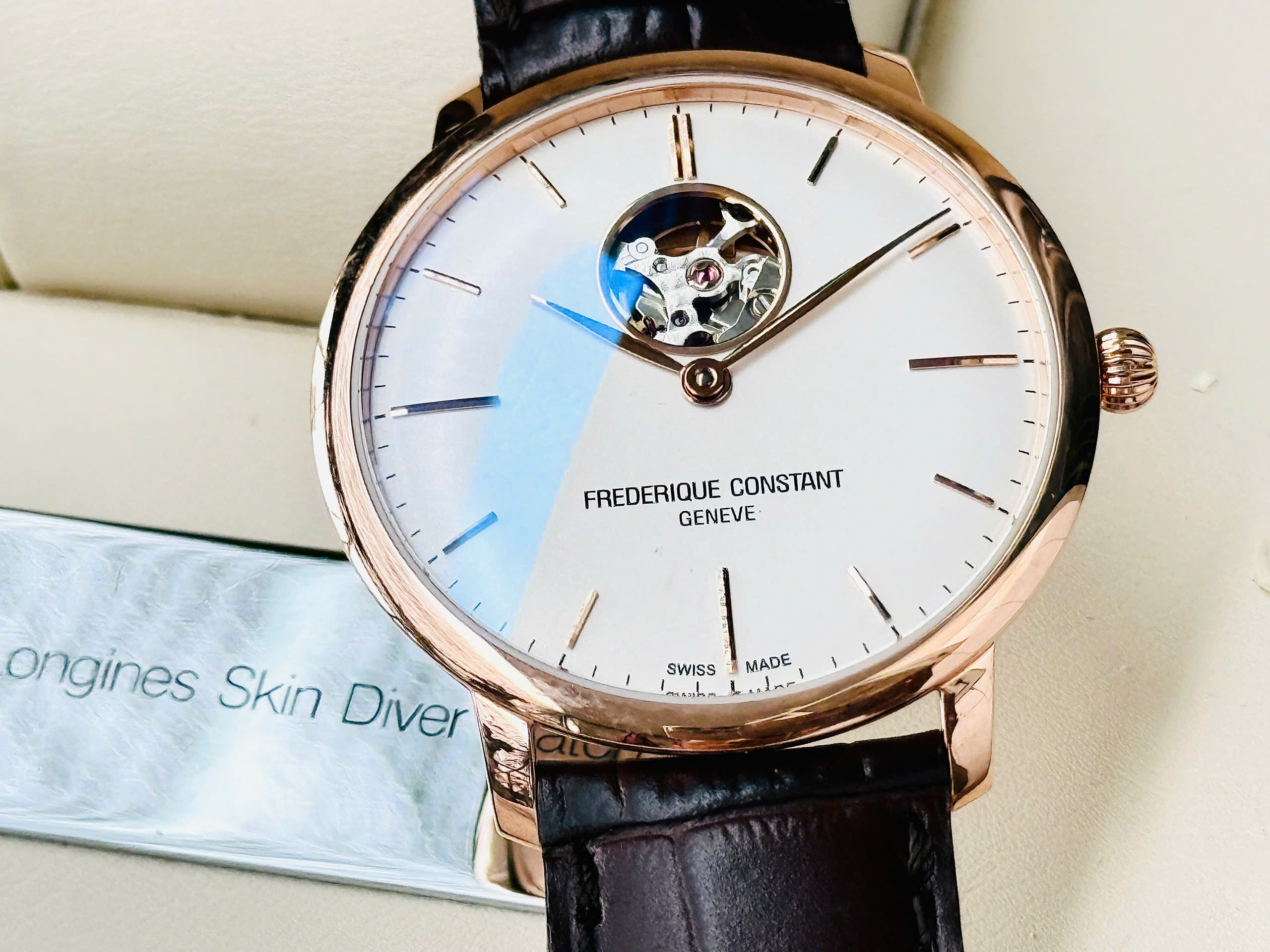 Đồng hồ Frederique Constant Slimline Open Heart FC-312V4S4 chính hãng 1