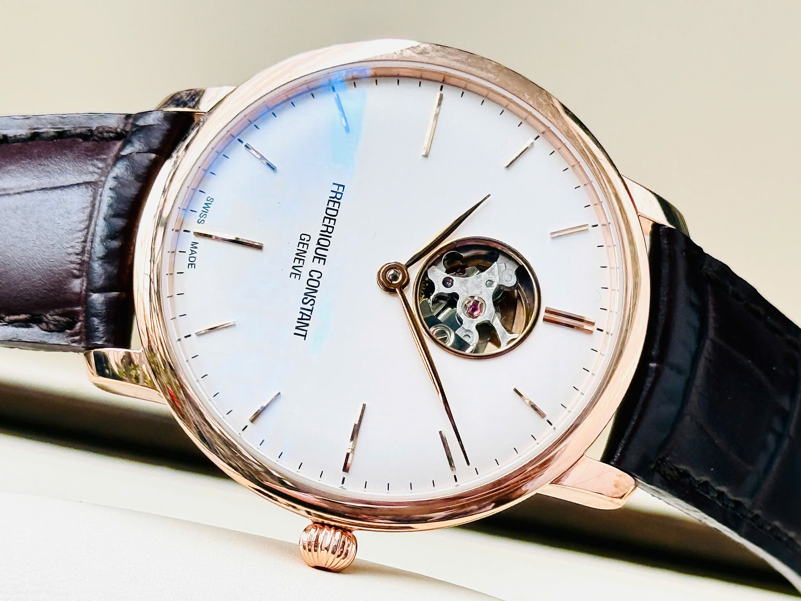 Đồng hồ Frederique Constant Slimline Open Heart FC-312V4S4 chính hãng 3