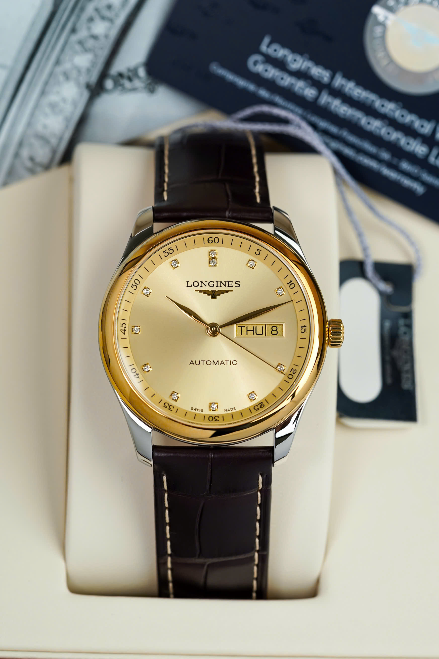 Đồng hồ nam Longines Master Diamond L2.755.5.37.3 chính hãng 1