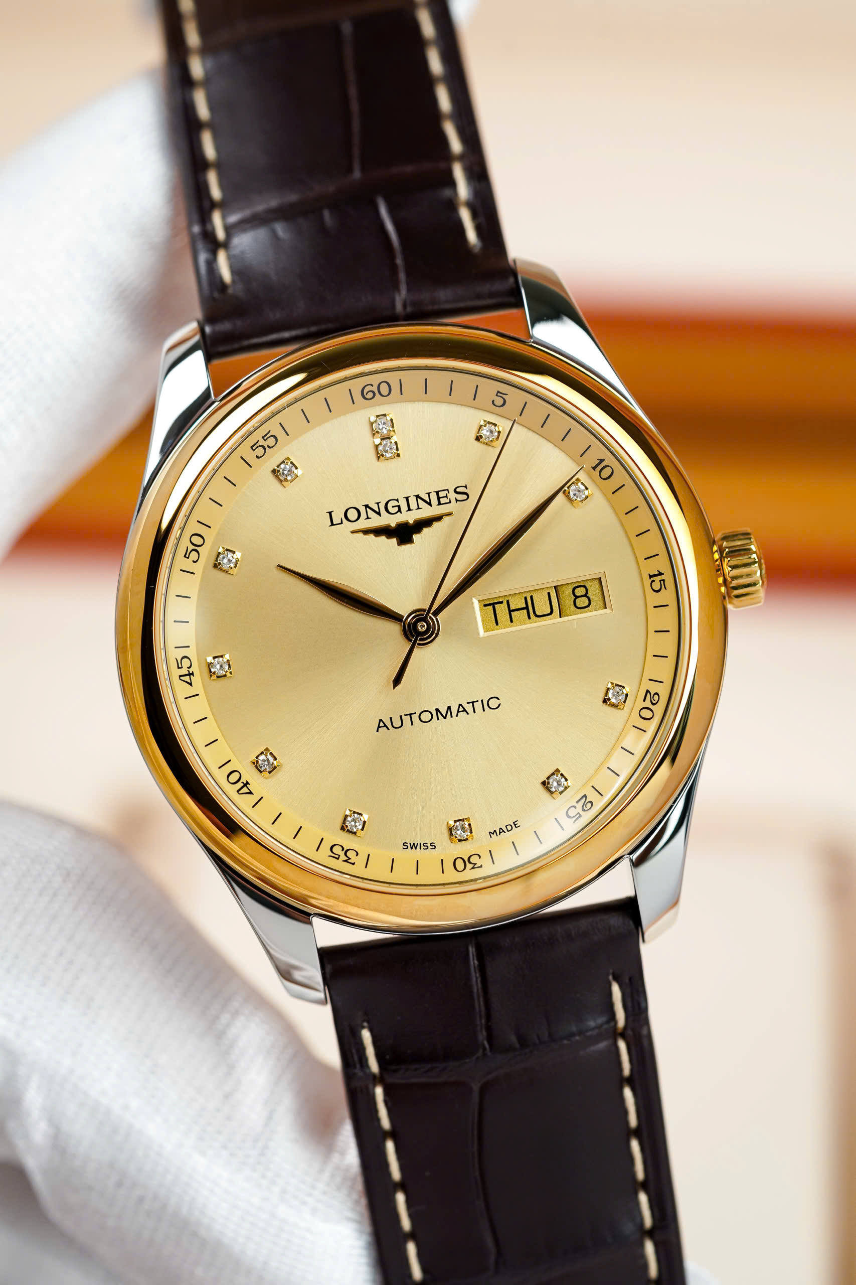 Đồng hồ nam Longines Master Diamond L2.755.5.37.3 chính hãng 2