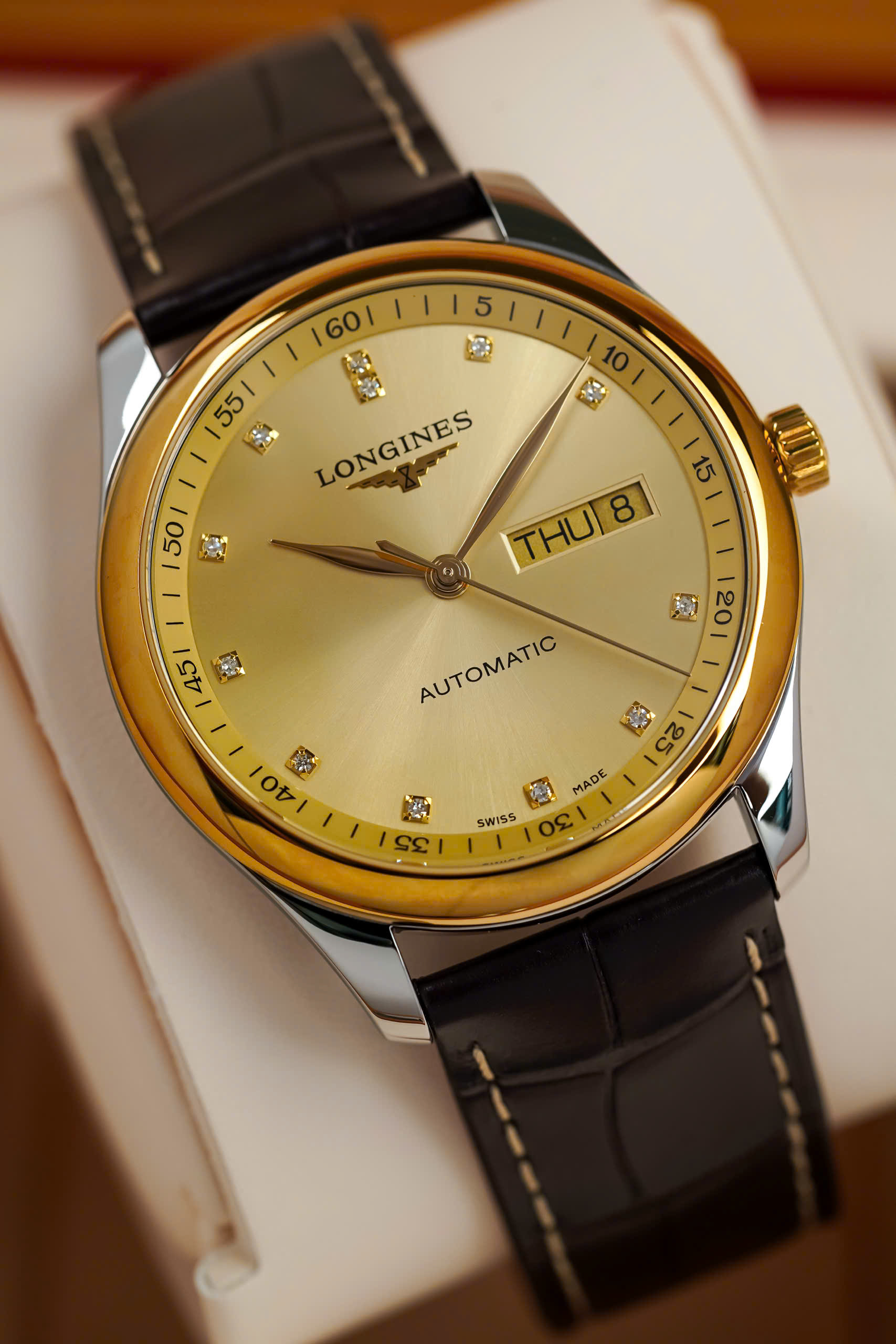 Đồng hồ nam Longines Master Diamond L2.755.5.37.3 chính hãng 3