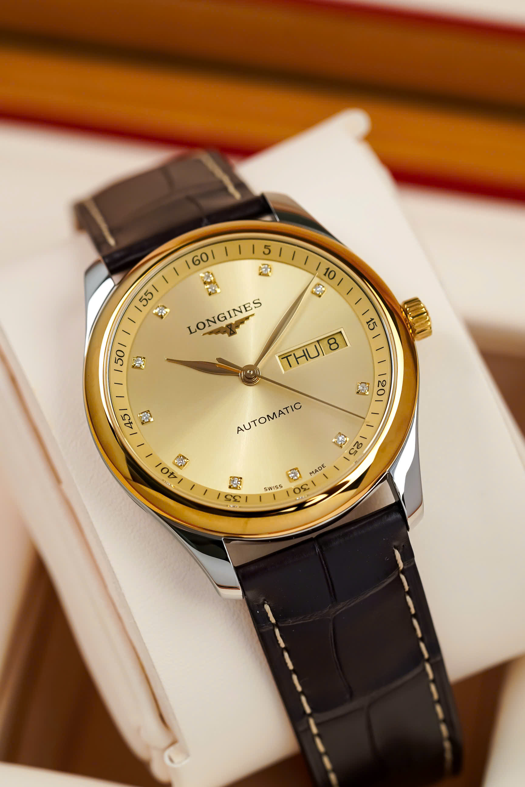 Đồng hồ nam Longines Master Diamond L2.755.5.37.3 chính hãng 4