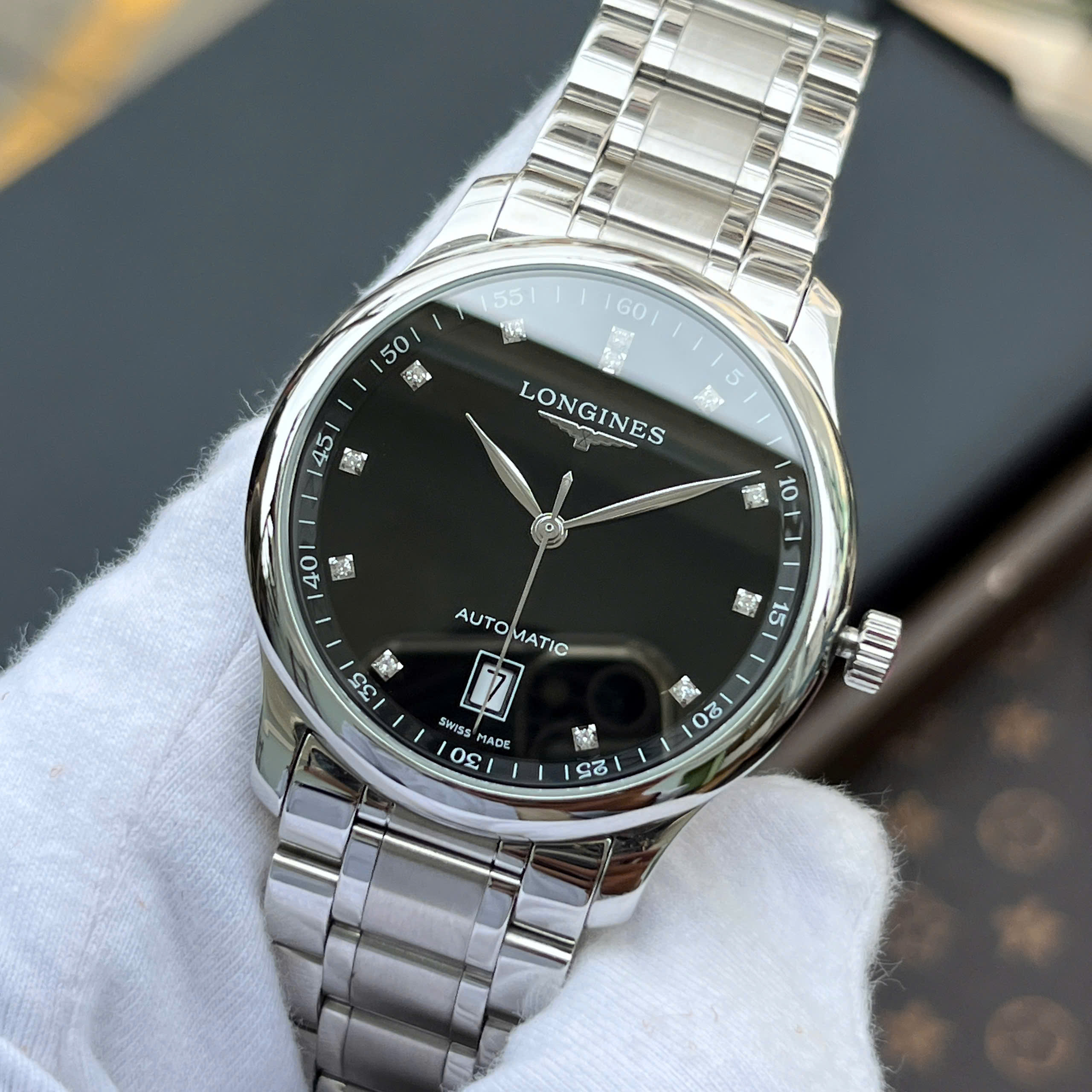Đồng Hồ Nam Longines Master Collection Diamond L2.628.4.57.6 QSD 1