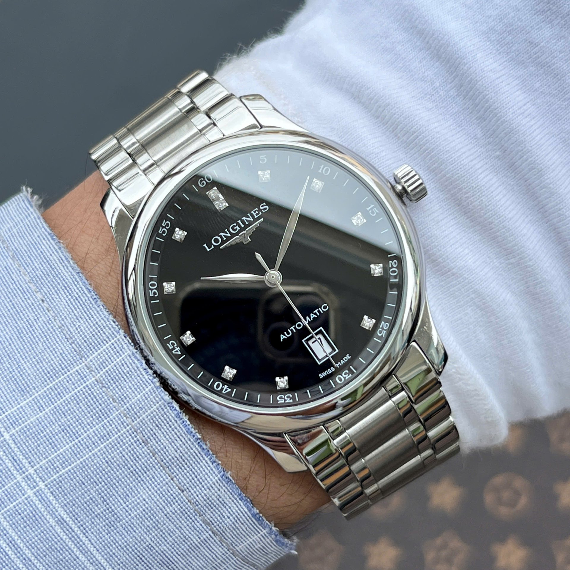 Đồng Hồ Nam Longines Master Collection Diamond L2.628.4.57.6 QSD 3