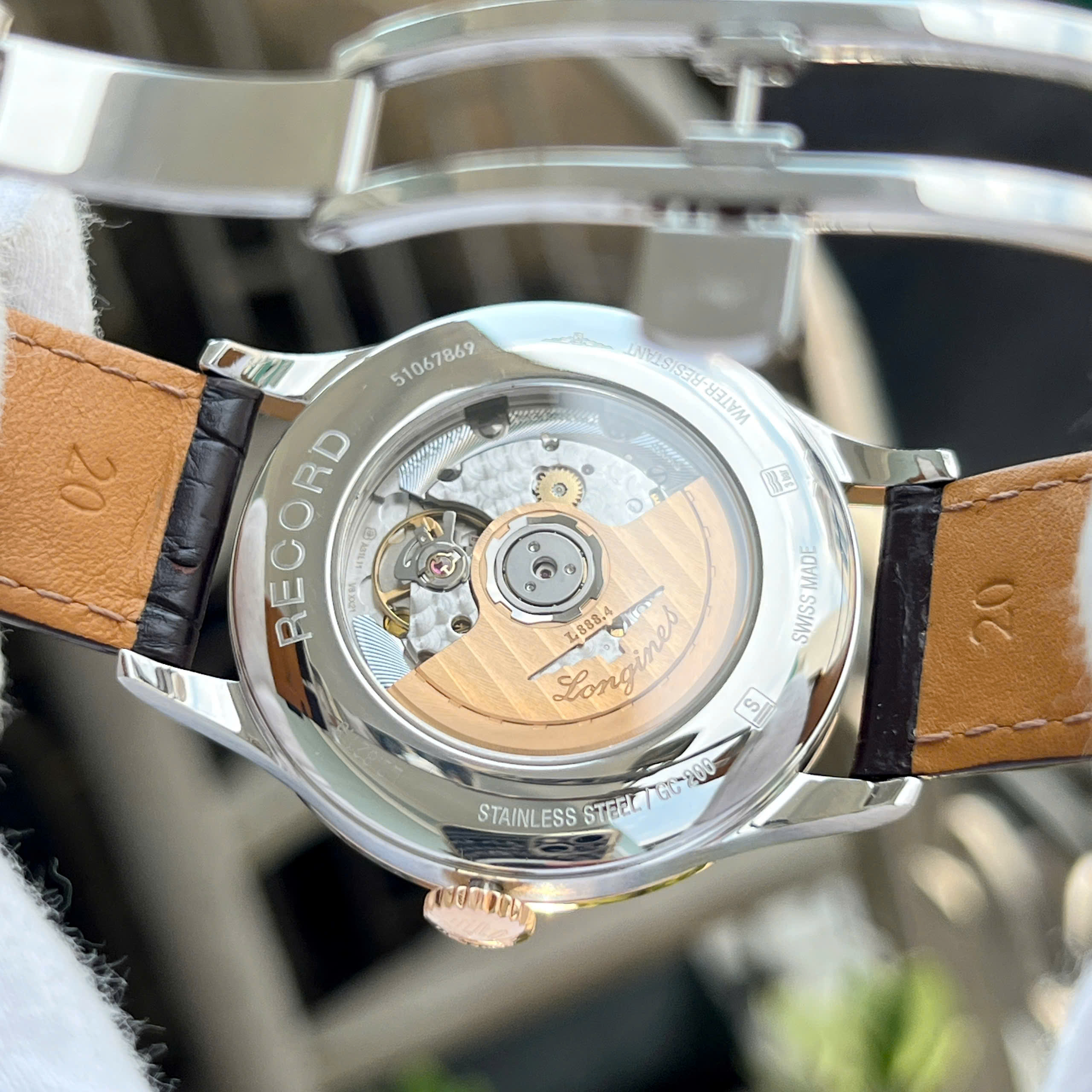 Đồng Hồ Nam Longines Record Chronometer L2.821.5.11.2 QSD 5