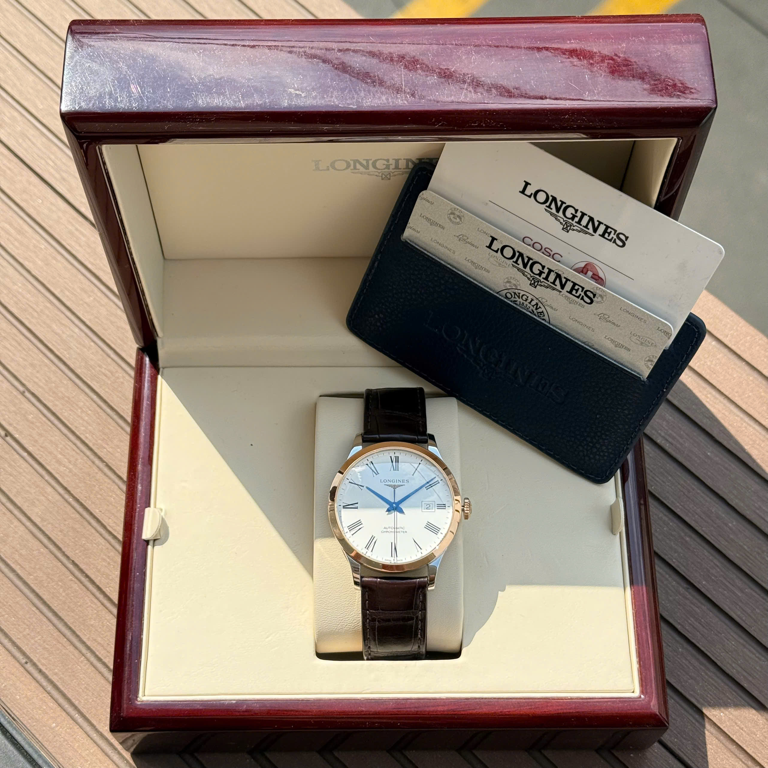 Đồng Hồ Nam Longines Record Chronometer L2.821.5.11.2 QSD 6