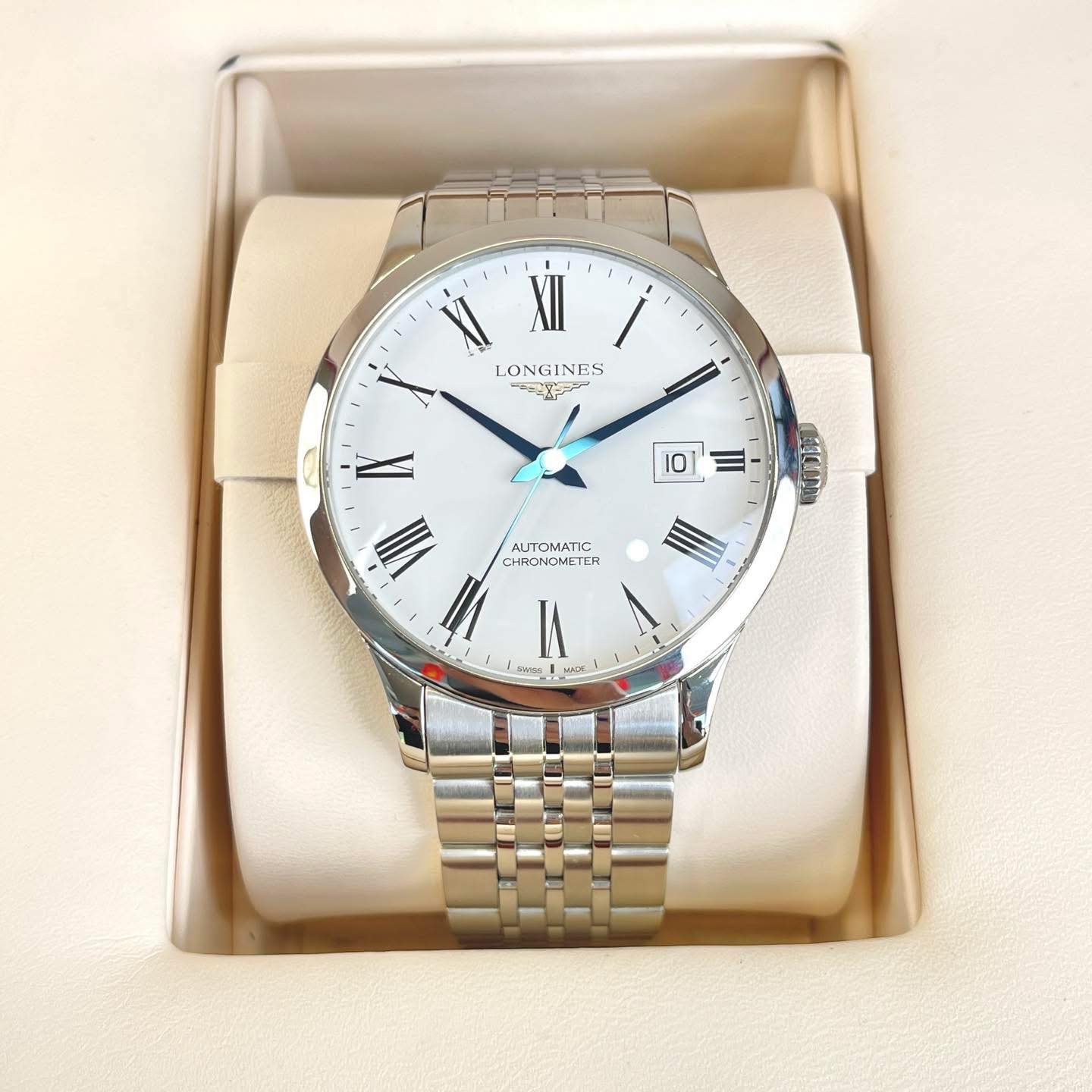 Đồng Hồ Nam Longines Record L2.821.4.11.6 QSD 1