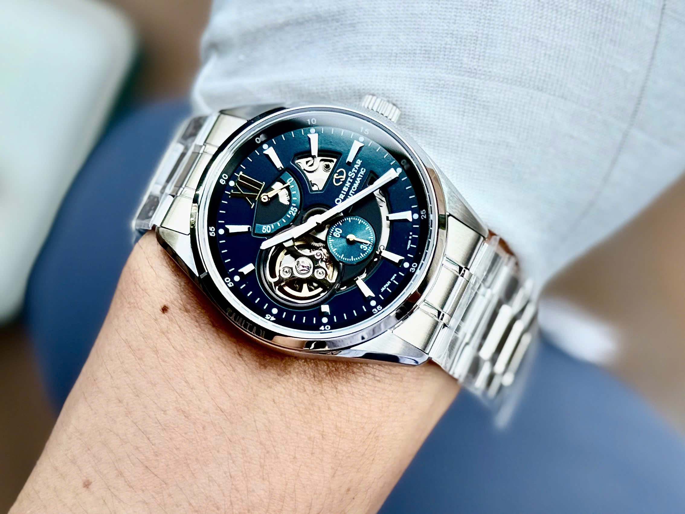 Đồng Hồ Nam Orient Star Skeleton Green  RK-AV0114E Chính Hãng 3