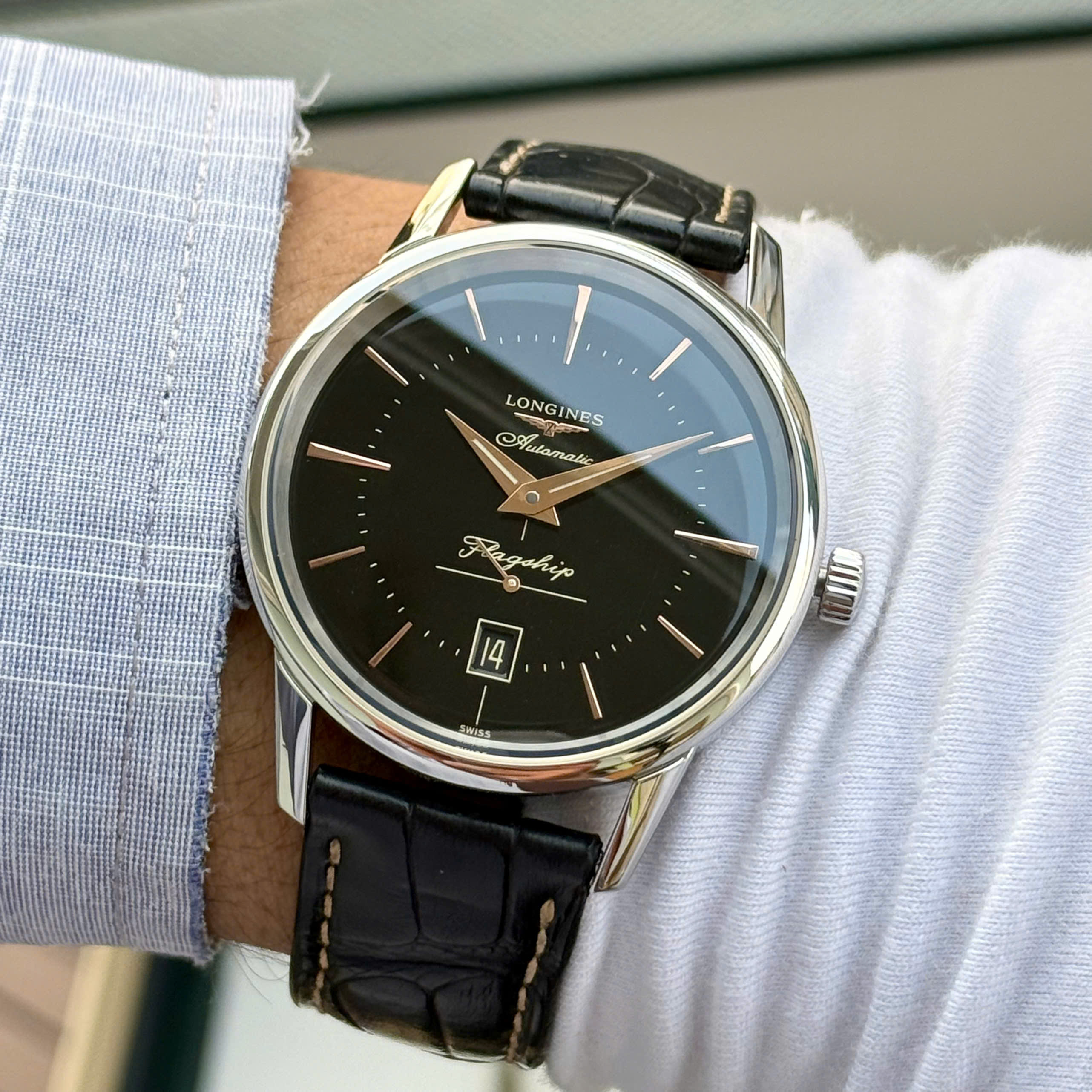 Đồng Hồ Nam Longines Flagship Heritage L4.795.4.58.0 QSD 4