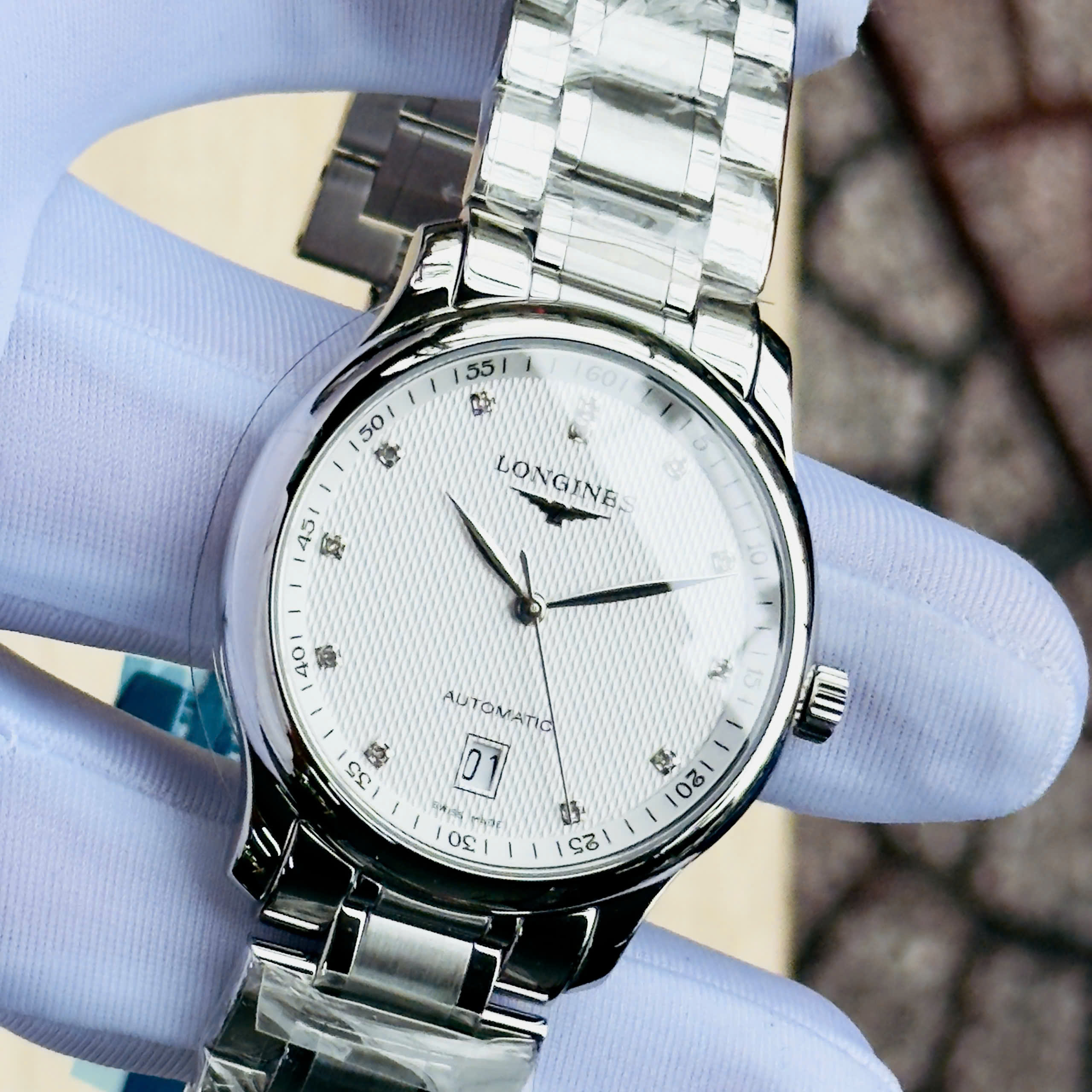 Đồng Hồ Nam Longines Master Collection Diamond  L2.628.4.77.6 QSD 2