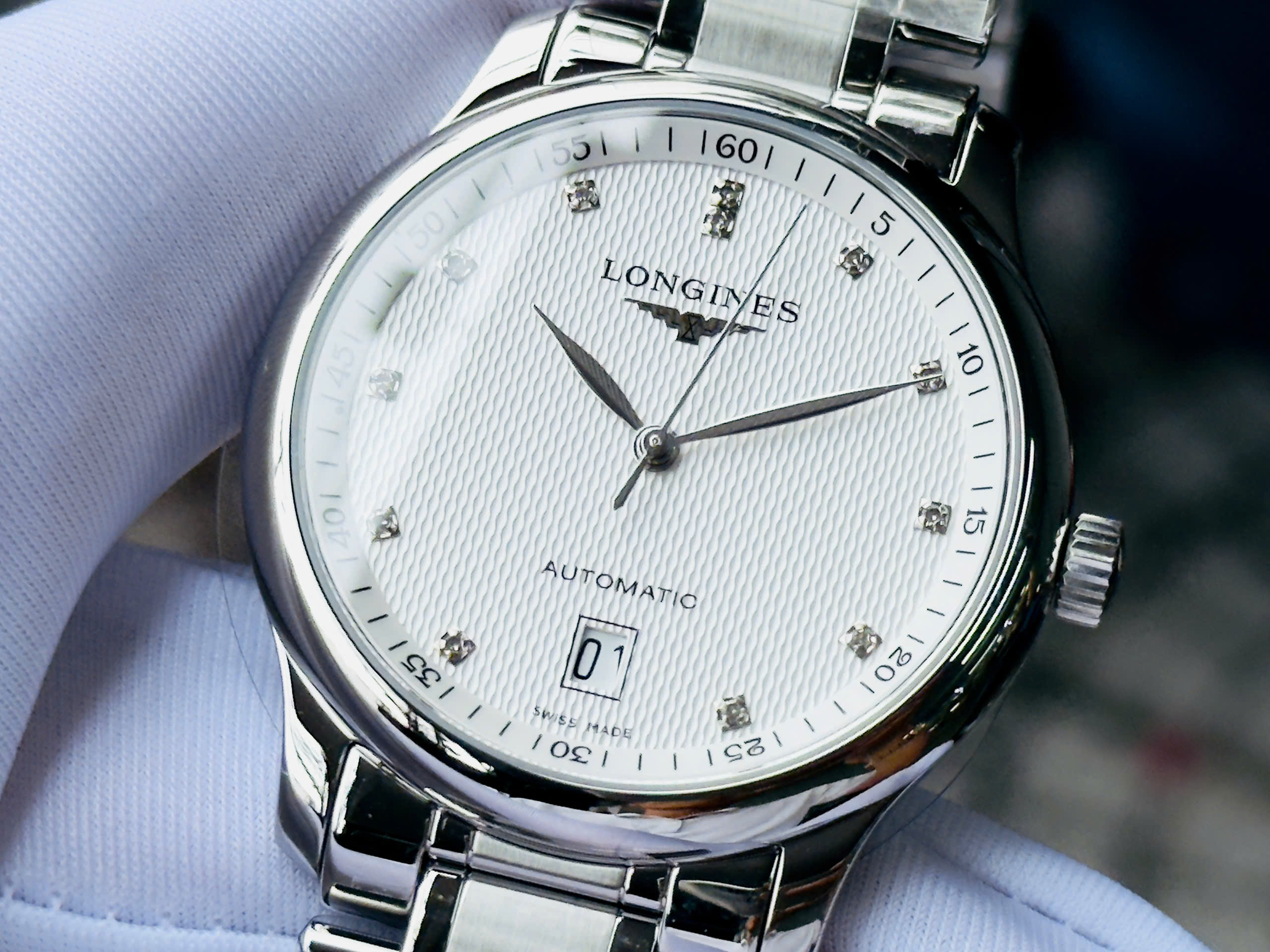 Đồng Hồ Nam Longines Master Collection Diamond  L2.628.4.77.6 QSD 3