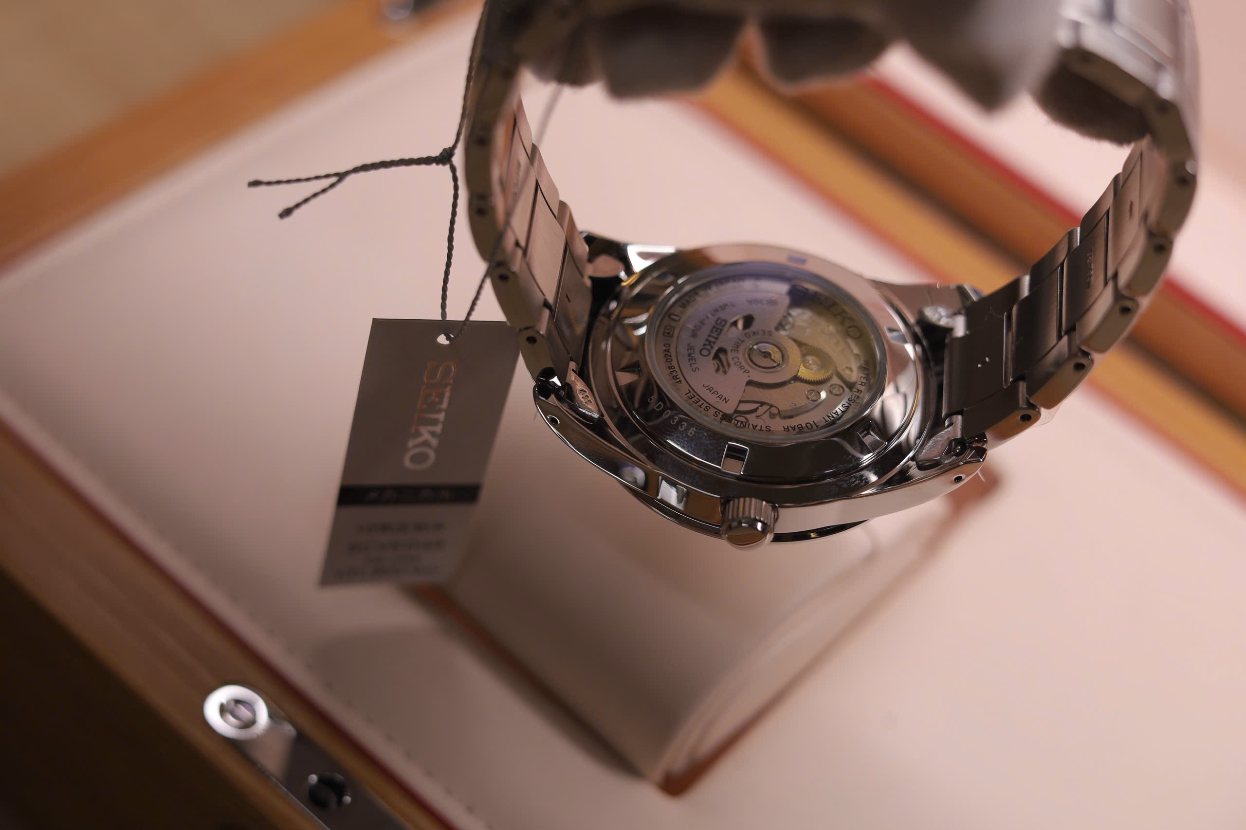 Đồng hồ Seiko SCVE049 Open Heart White 6