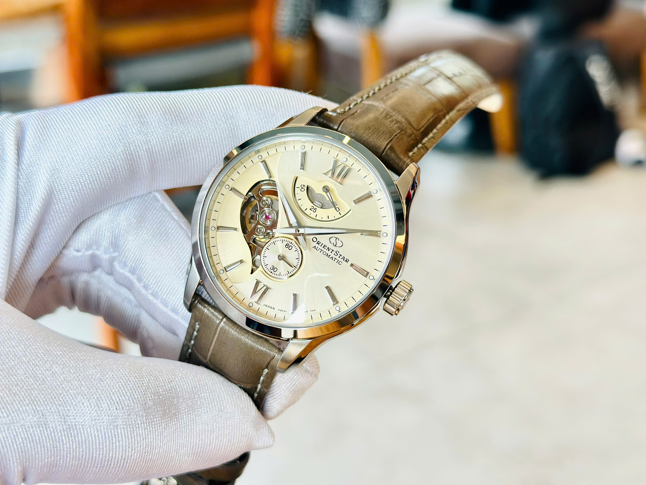 Đồng Hồ Nam Orient Star Layered Skeleton RE-AV0B10G00B Chính Hãng 9