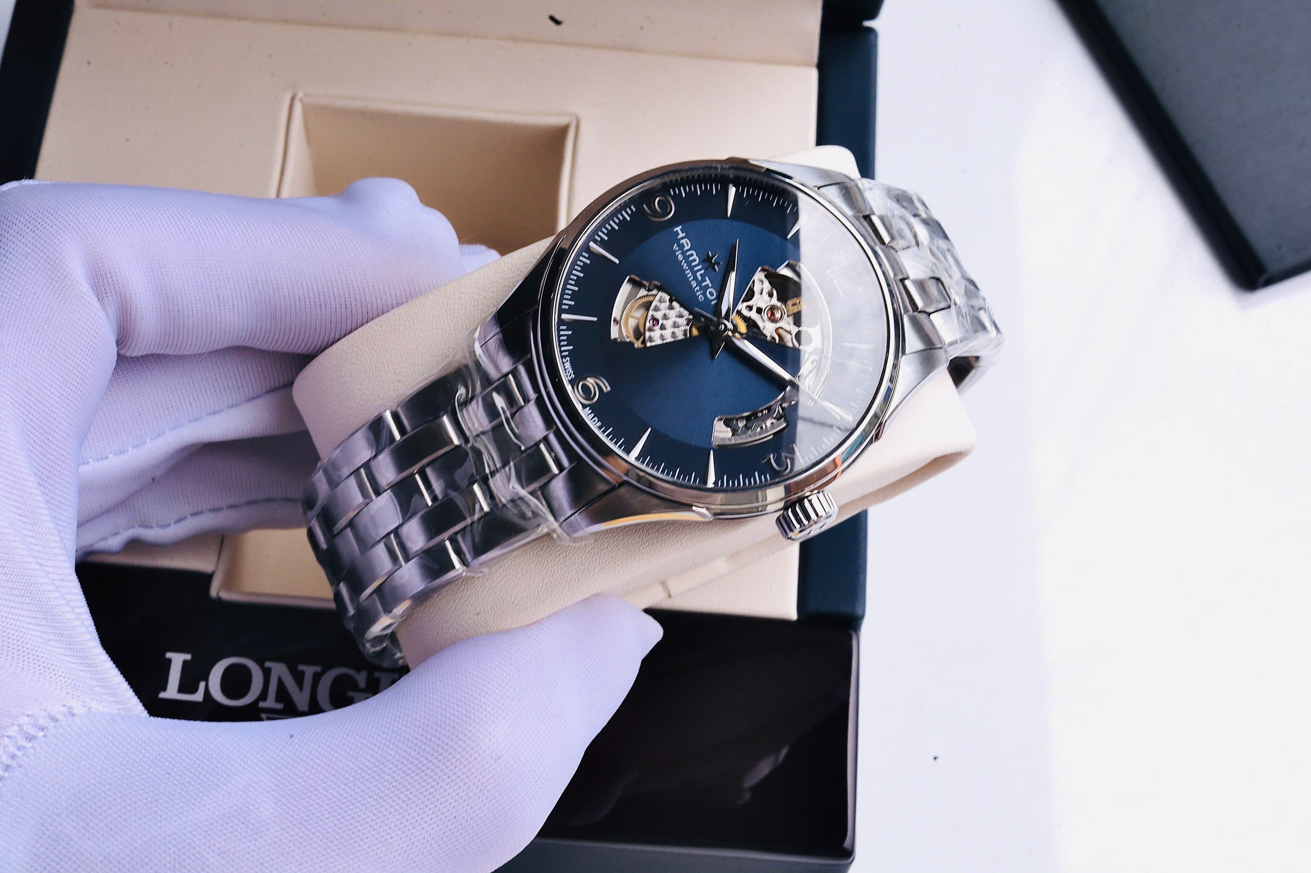 Đồng Hồ Nam Hamilton Jazzmaster Open Heart H32705141 QSD 2