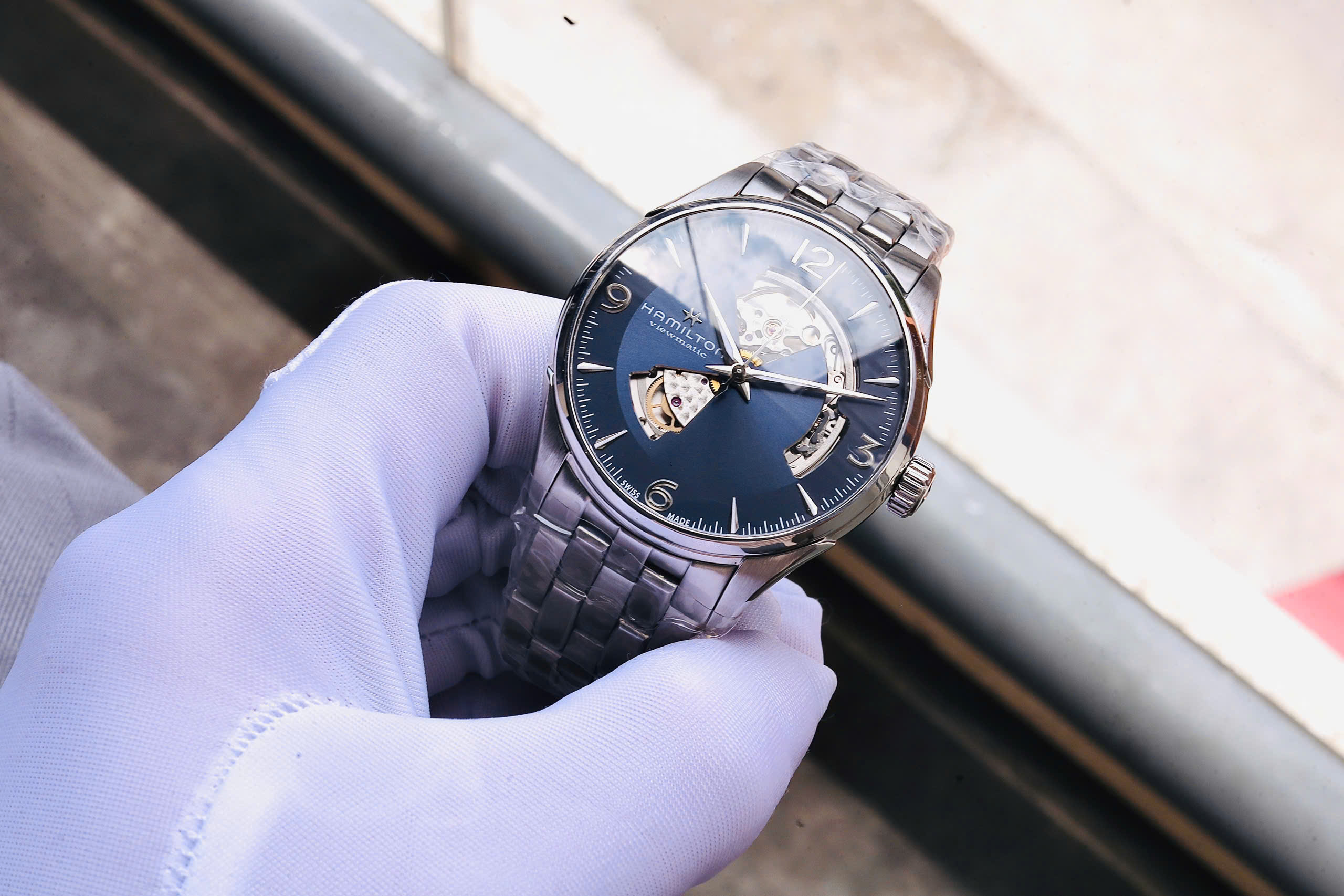 Đồng Hồ Nam Hamilton Jazzmaster Open Heart H32705141 QSD 3