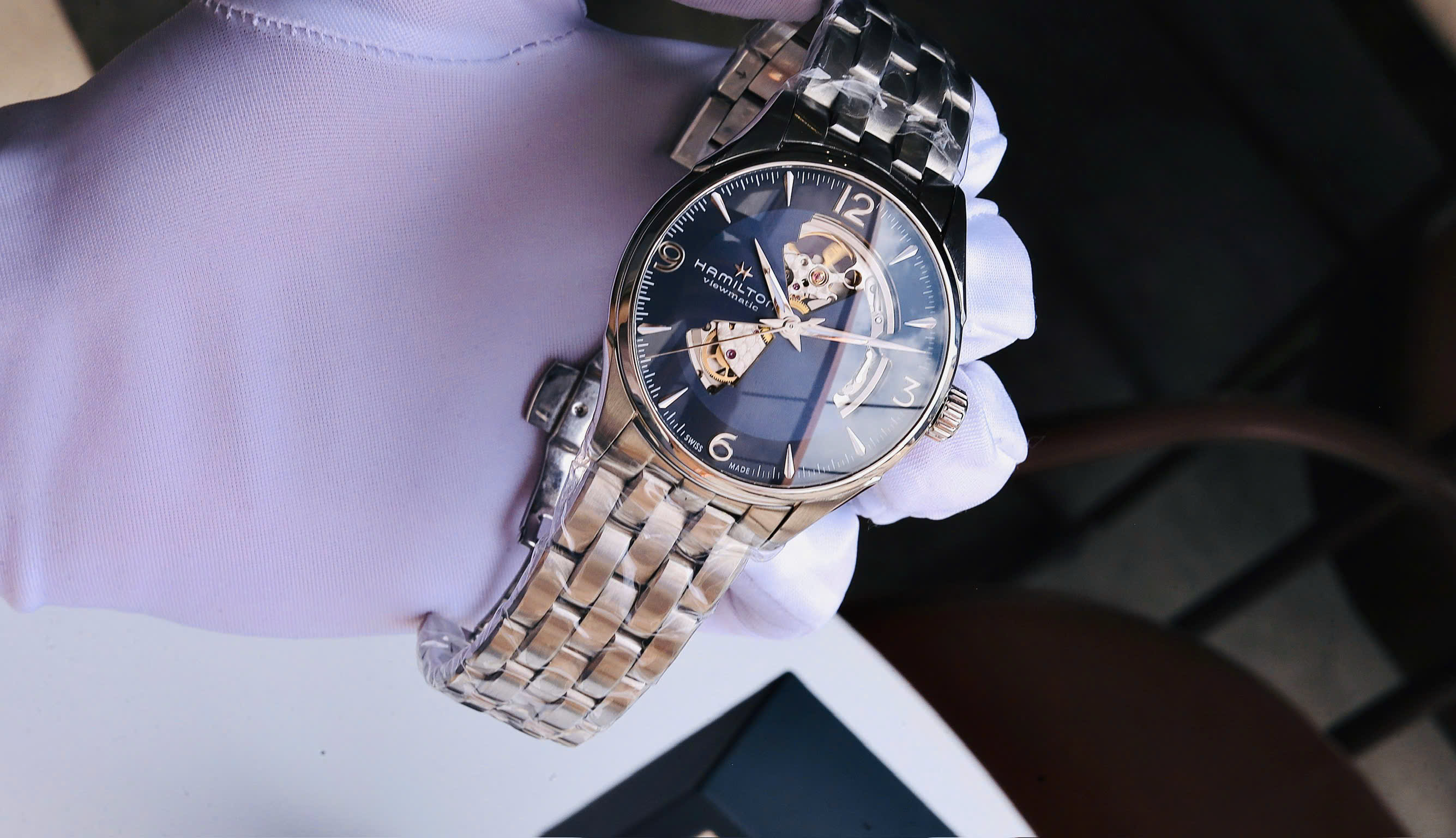 Đồng Hồ Nam Hamilton Jazzmaster Open Heart H32705141 QSD 8