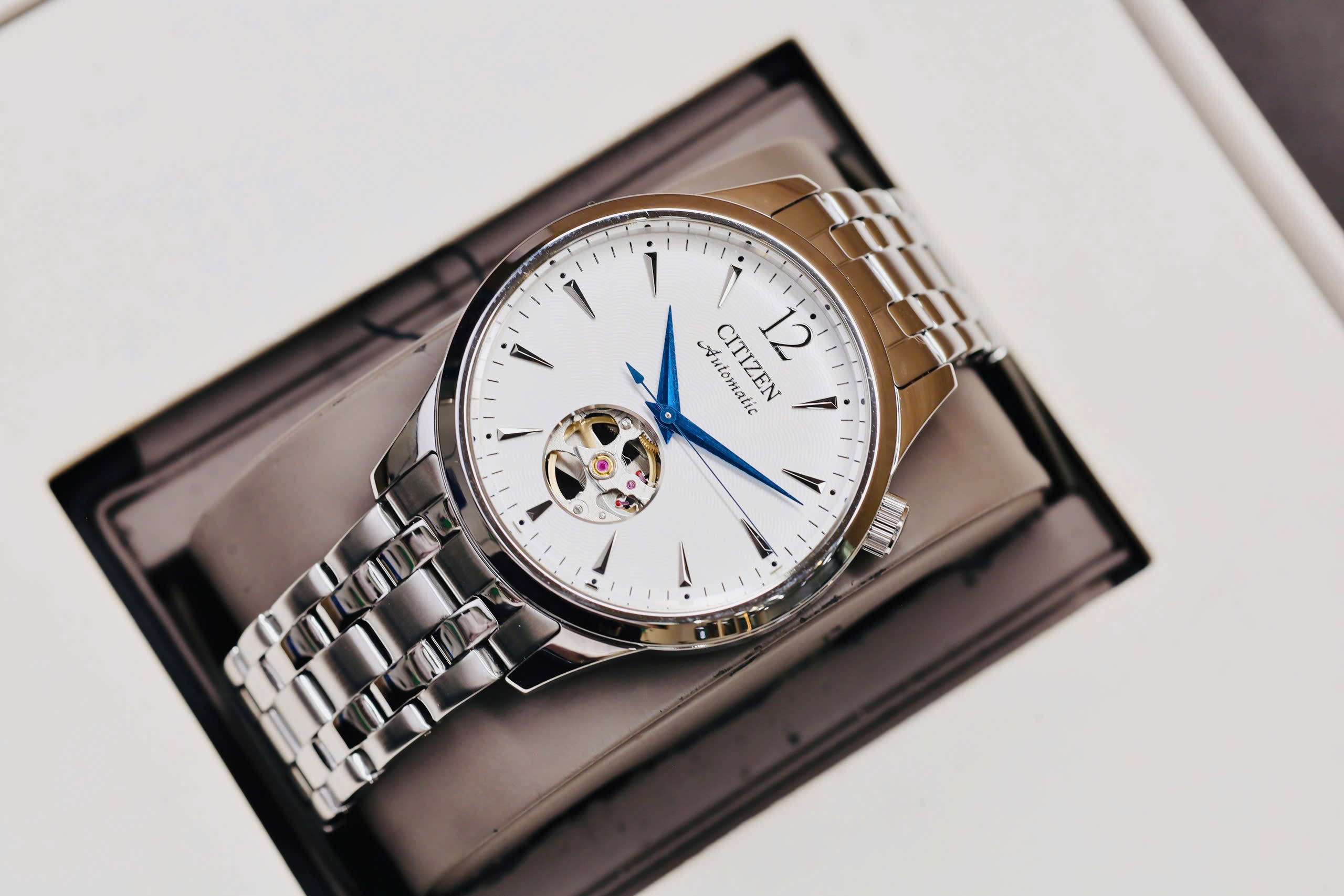 Đồng Hồ Nam Citizen NH9131-73A Automatic Size 40 Collection White Open Heart 2
