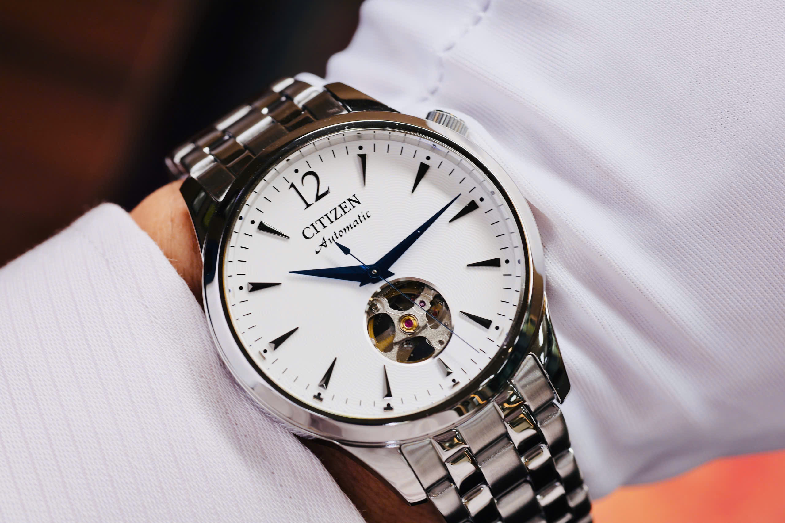 Đồng Hồ Nam Citizen NH9131-73A Automatic Size 40 Collection White Open Heart 4