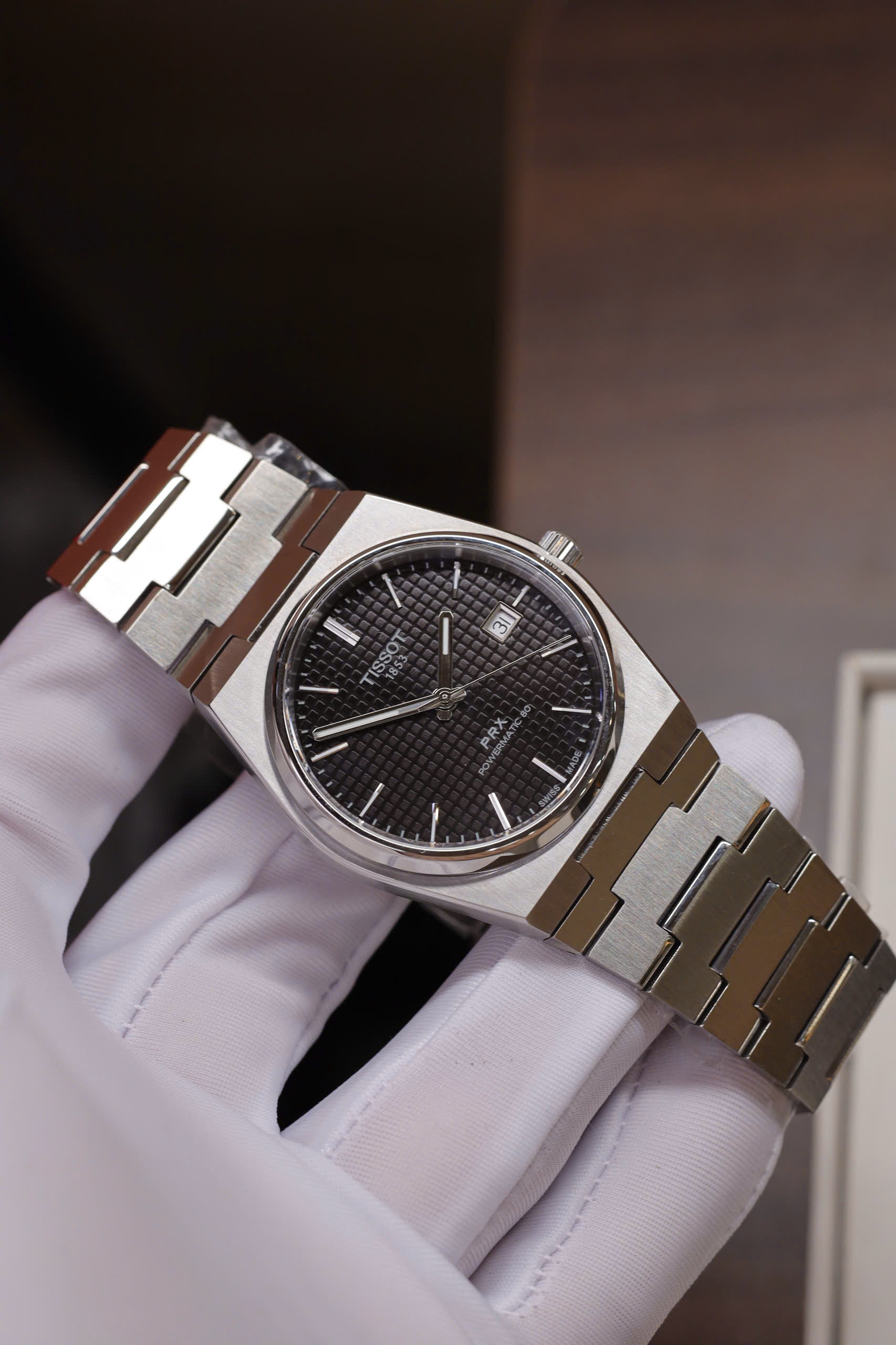 Đồng Hồ Nam Tissot Automatic PRX Powermatic 80 Guilloche 40mm 3
