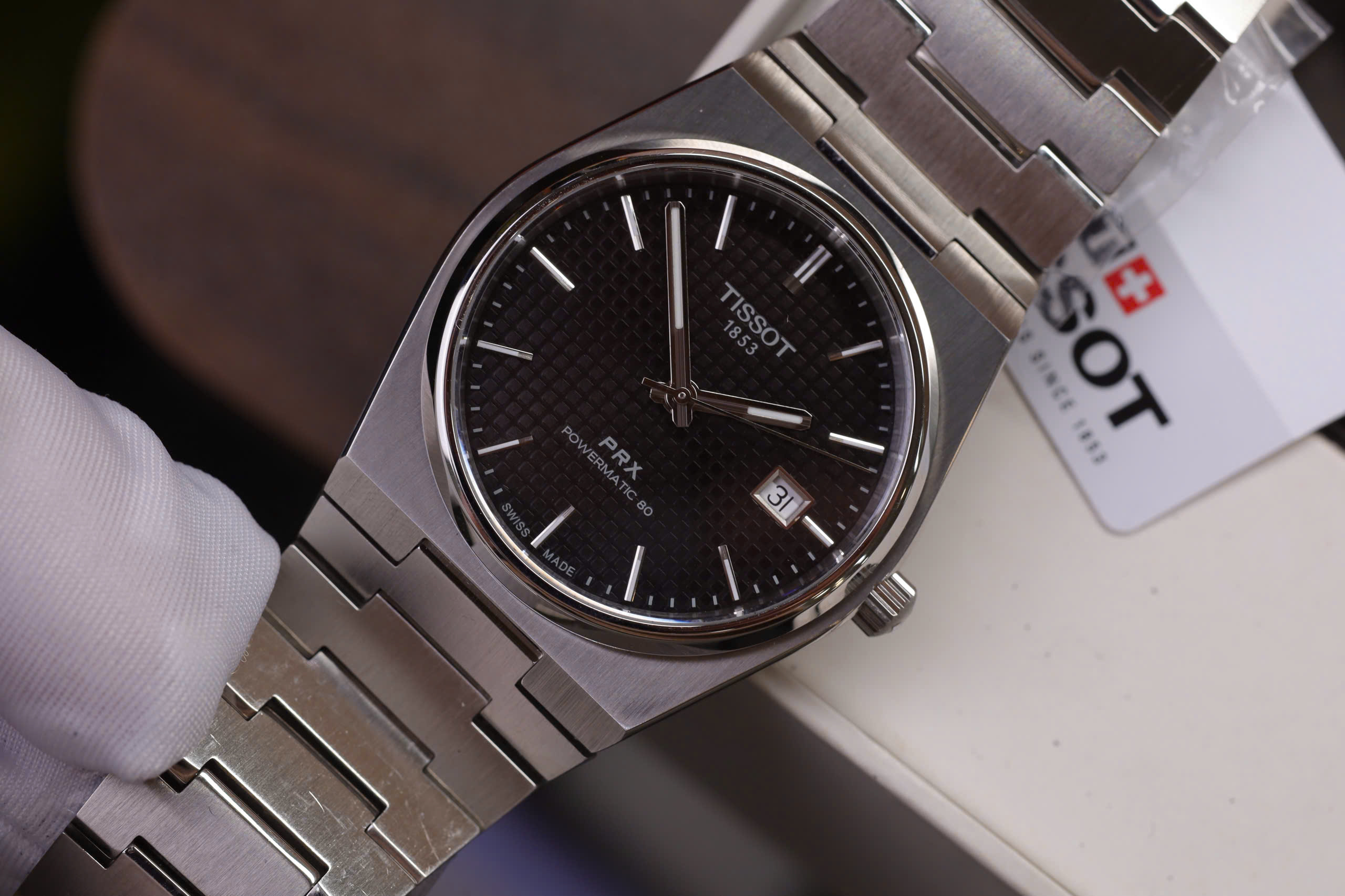 Đồng Hồ Nam Tissot Automatic PRX Powermatic 80 Guilloche 40mm 5