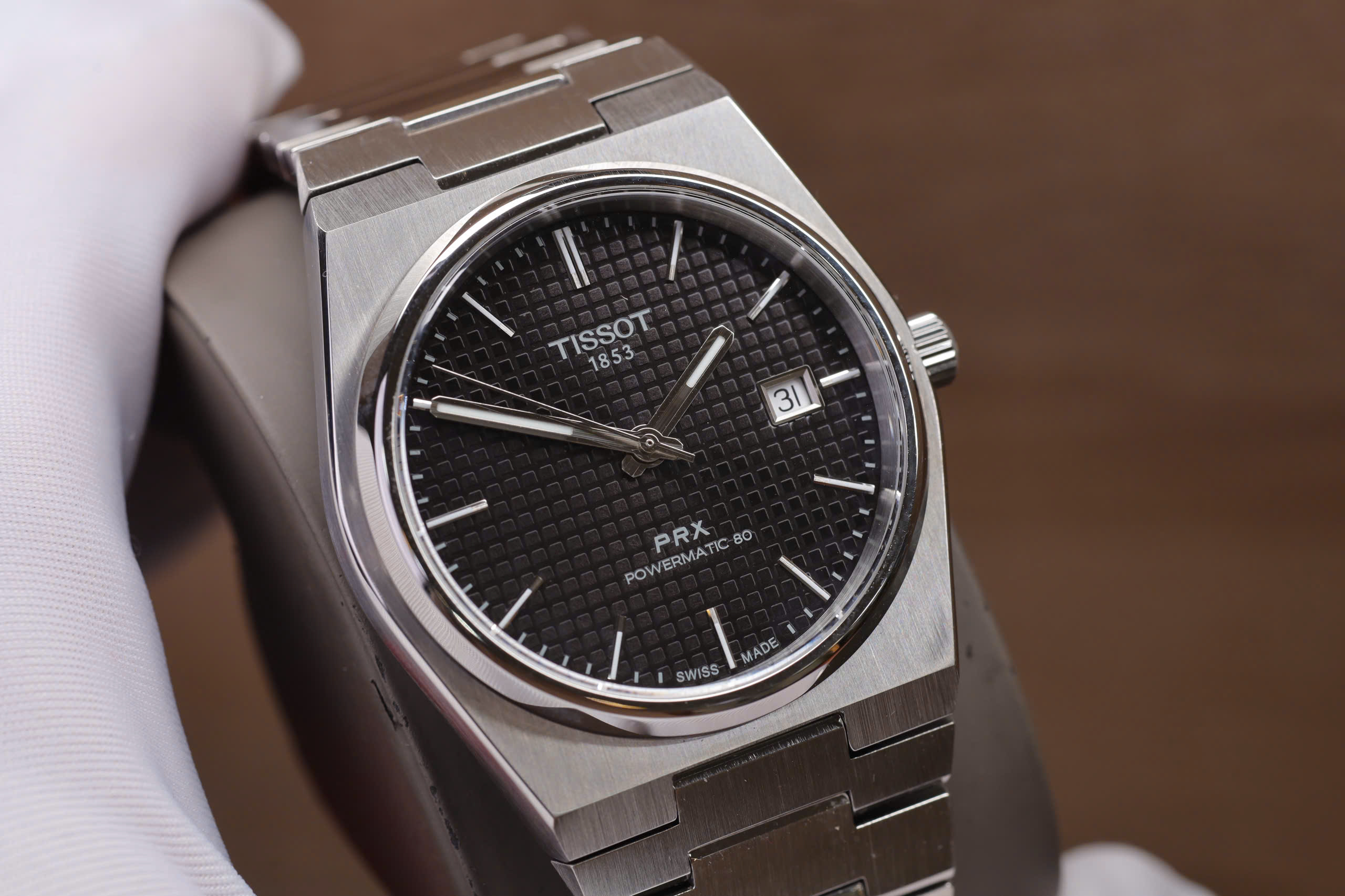Đồng Hồ Nam Tissot Automatic PRX Powermatic 80 Guilloche 40mm 7