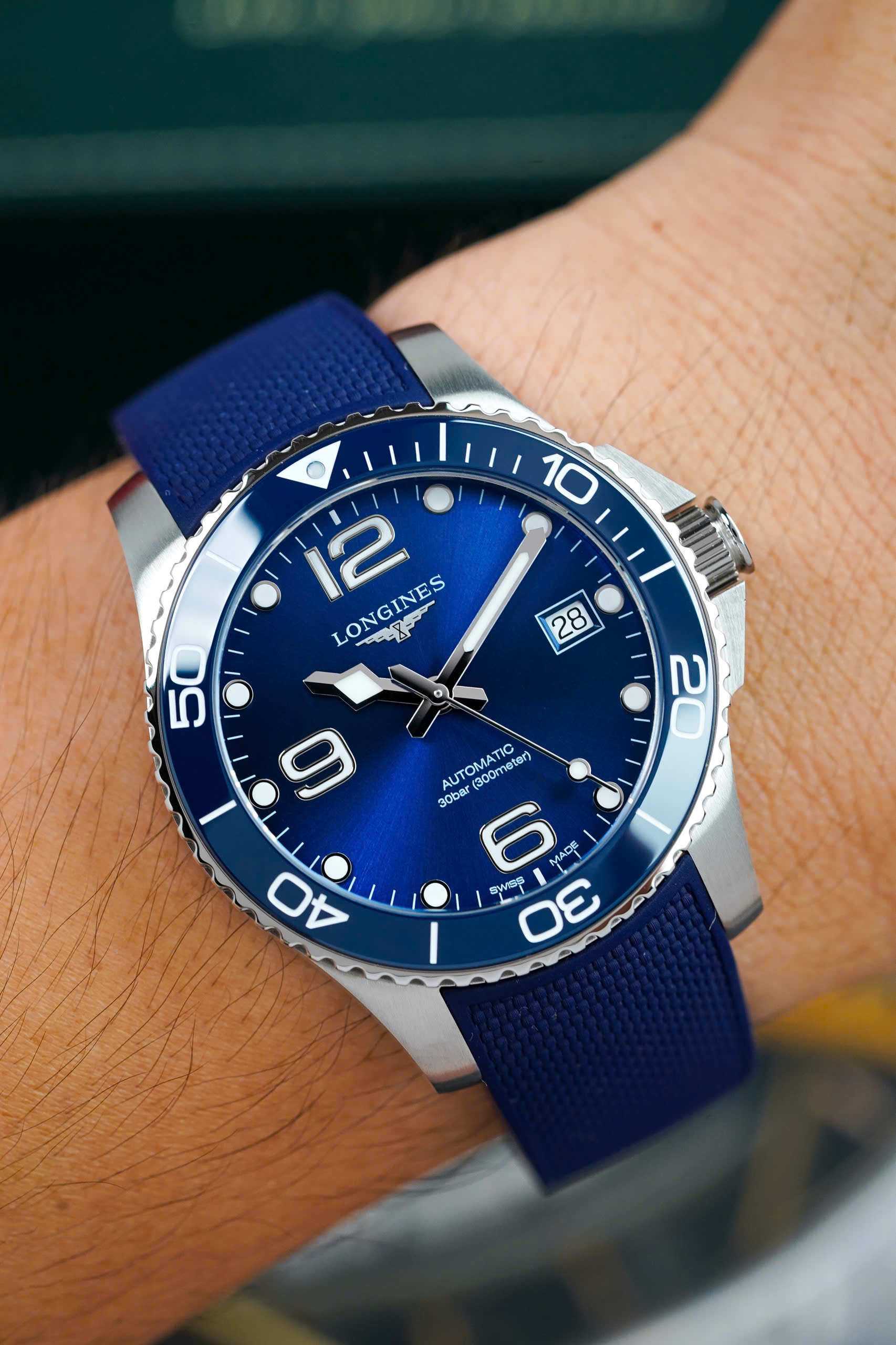 ĐỒNG HỒ NAM LONGINES HYDROCONQUEST L3.780.4.96.9 LIKE NEW 6