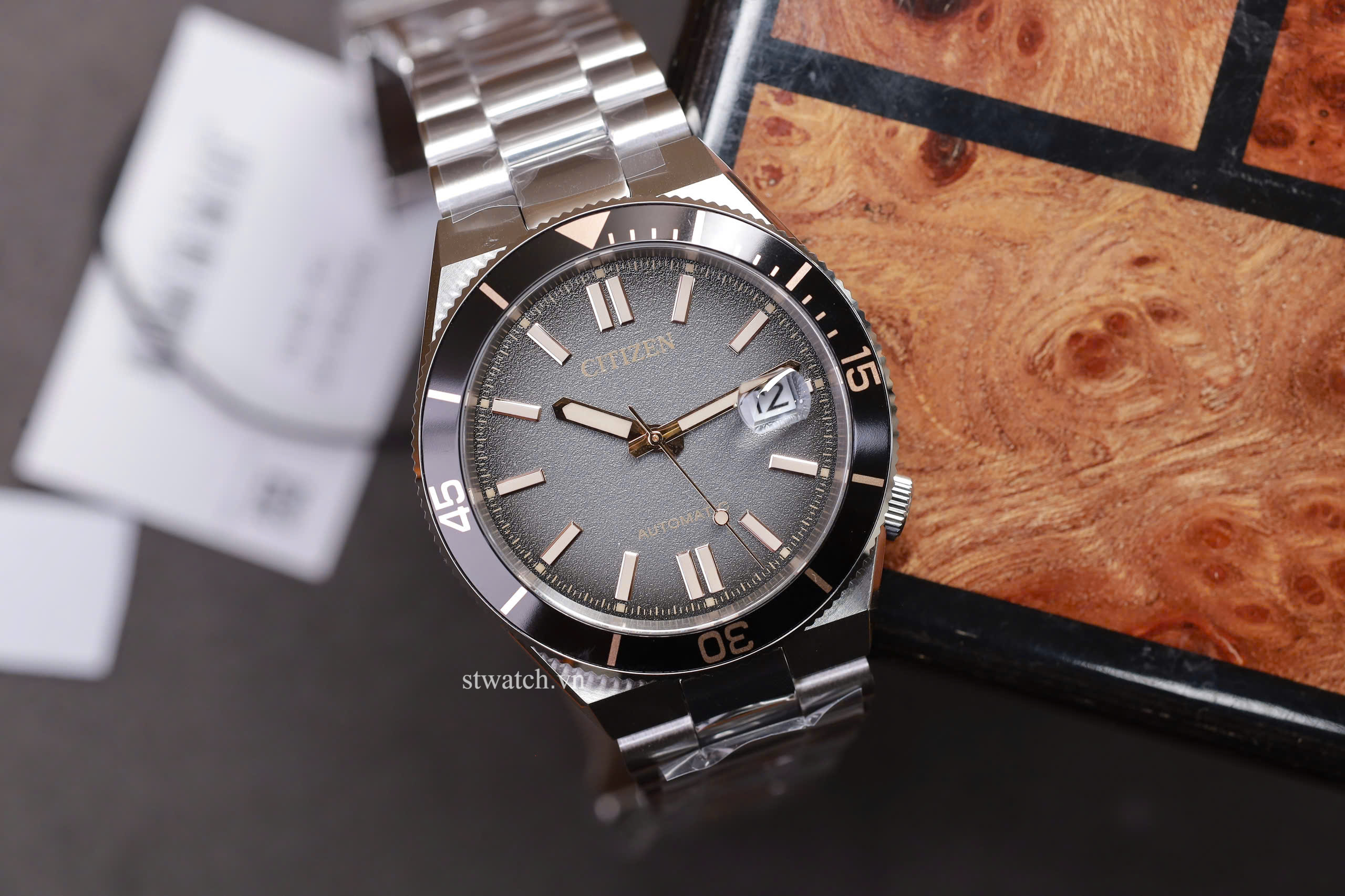 Đồng Hồ Citizen Automatic Tsuyosa Shore Limited Edition NJ0238-57E Chính Hãng 4