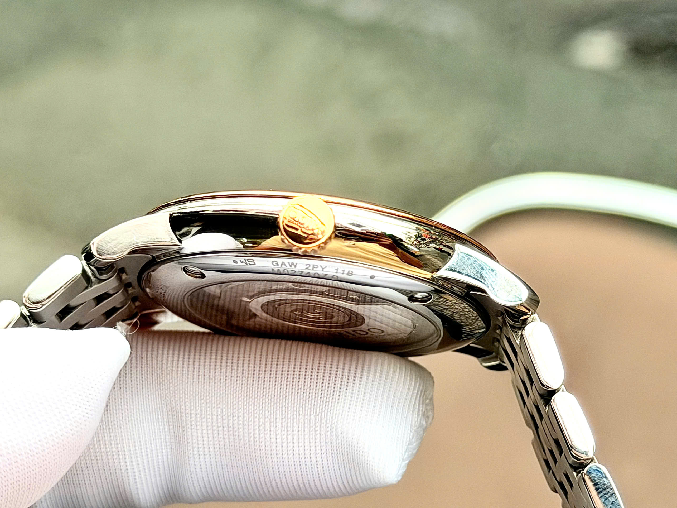 Đồng Hồ Nam Mido Baroncelli Smiling Moon Gent Watch M0274072201001 Màu Vàng Hồng 4