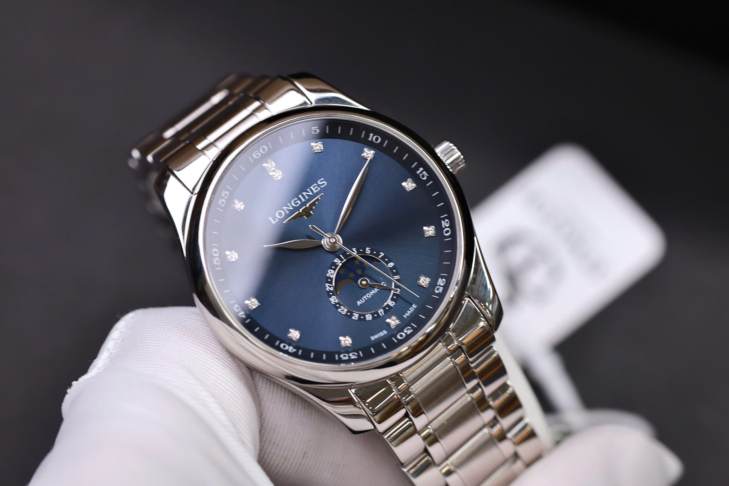  Longines Master Moonphase Diamond Blue L2.909.4.97.6 1
