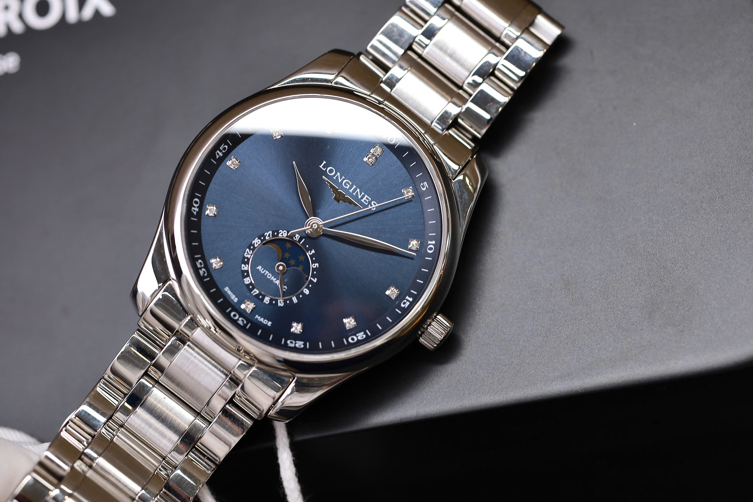  Longines Master Moonphase Diamond Blue L2.909.4.97.6 5