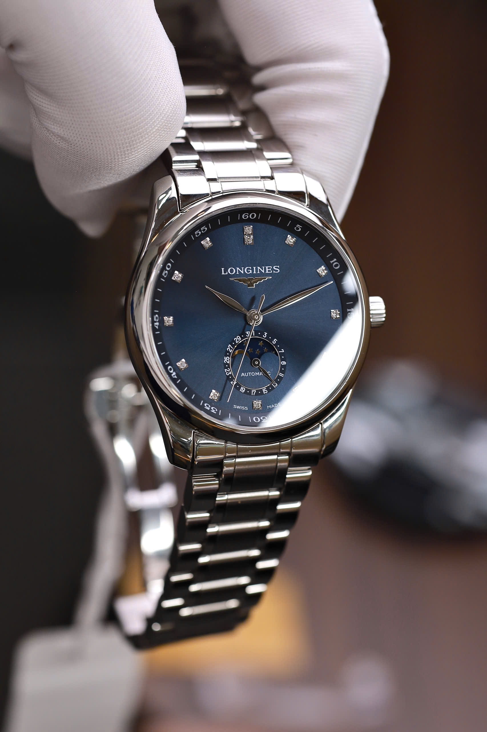  Longines Master Moonphase Diamond Blue L2.909.4.97.6 7