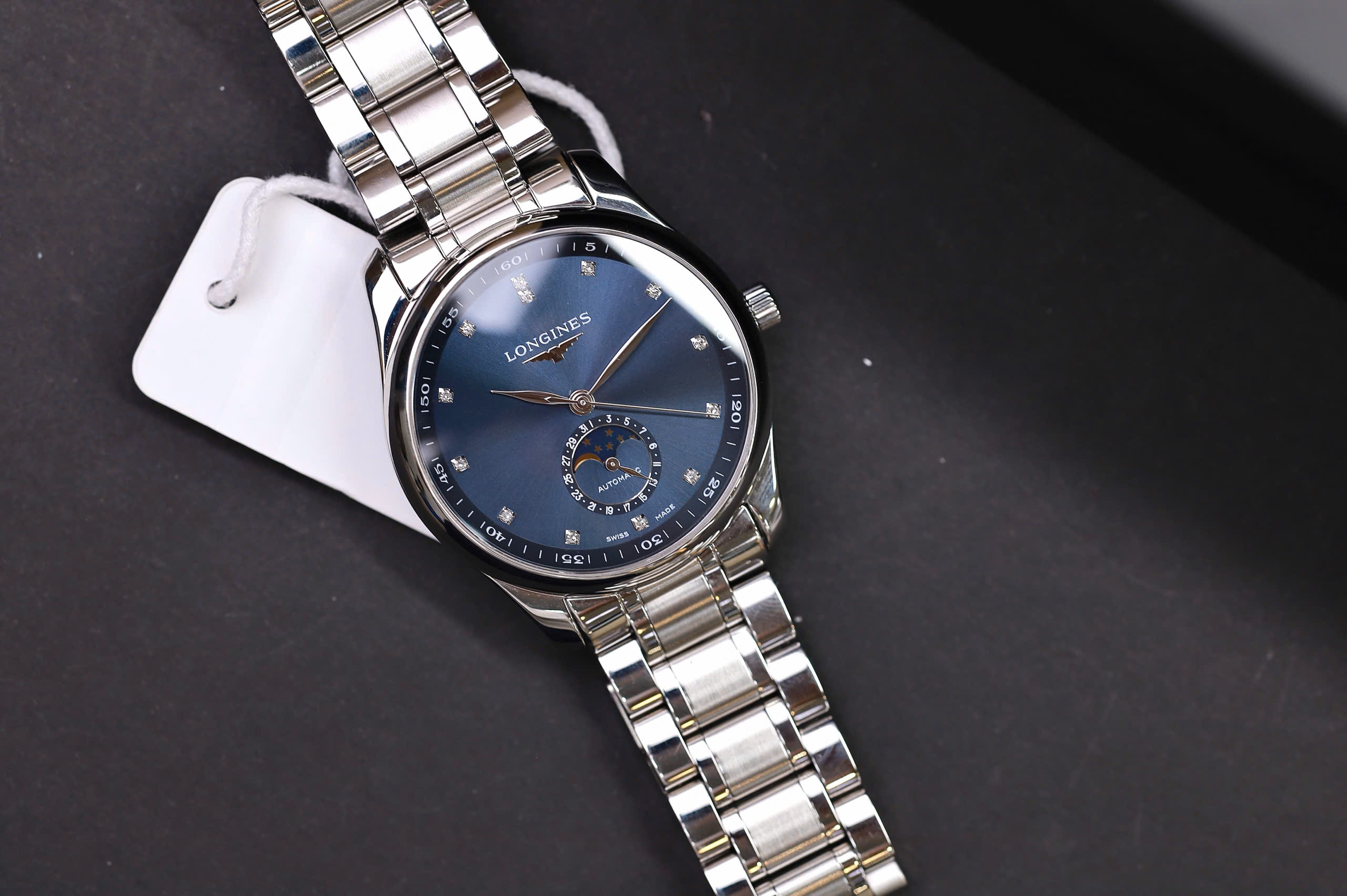  Longines Master Moonphase Diamond Blue L2.909.4.97.6 9
