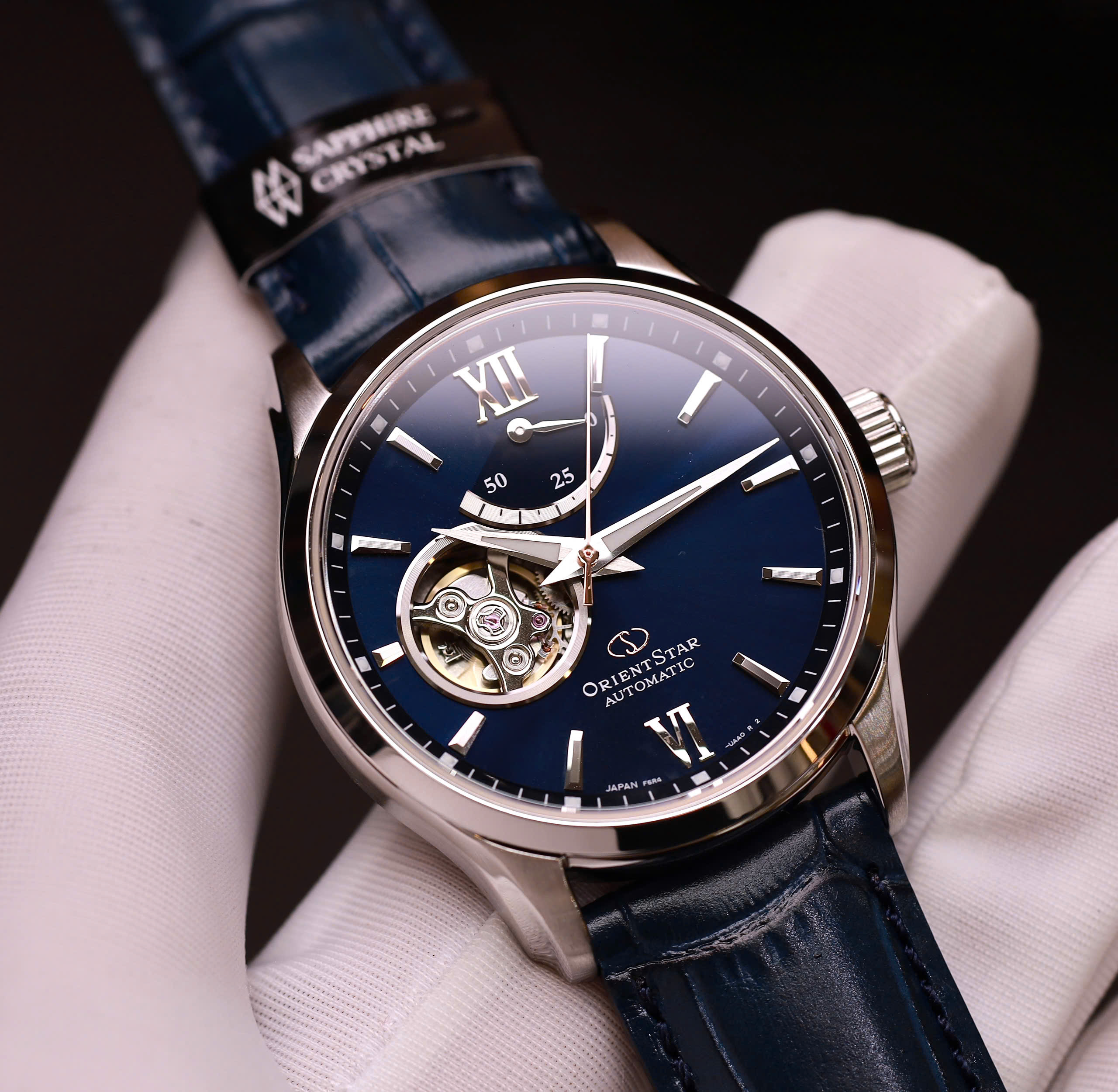 Orient Star Open Heart Xanh Lam RE-AT0006L00B 2