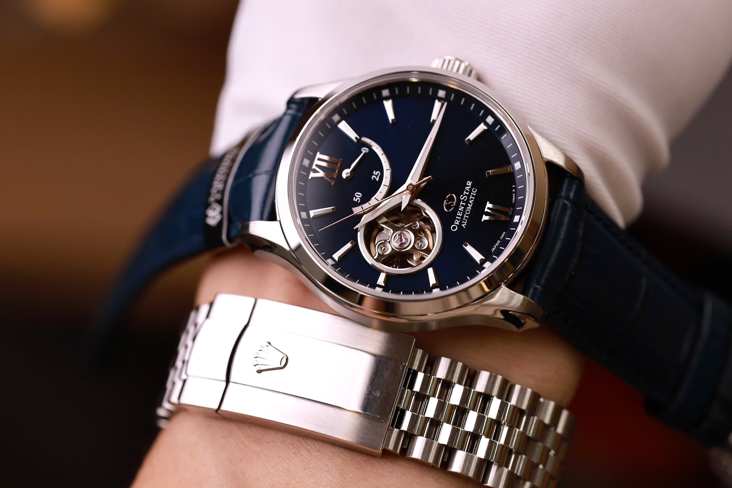 Orient Star Open Heart Xanh Lam RE-AT0006L00B 10